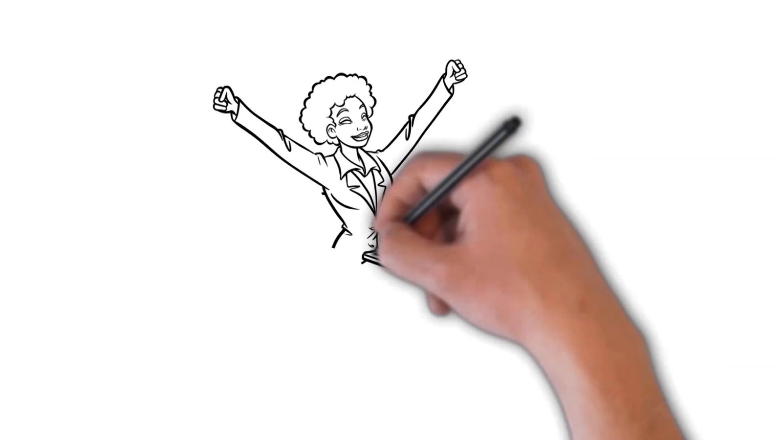 Doodly whiteboard drawing animation in progress